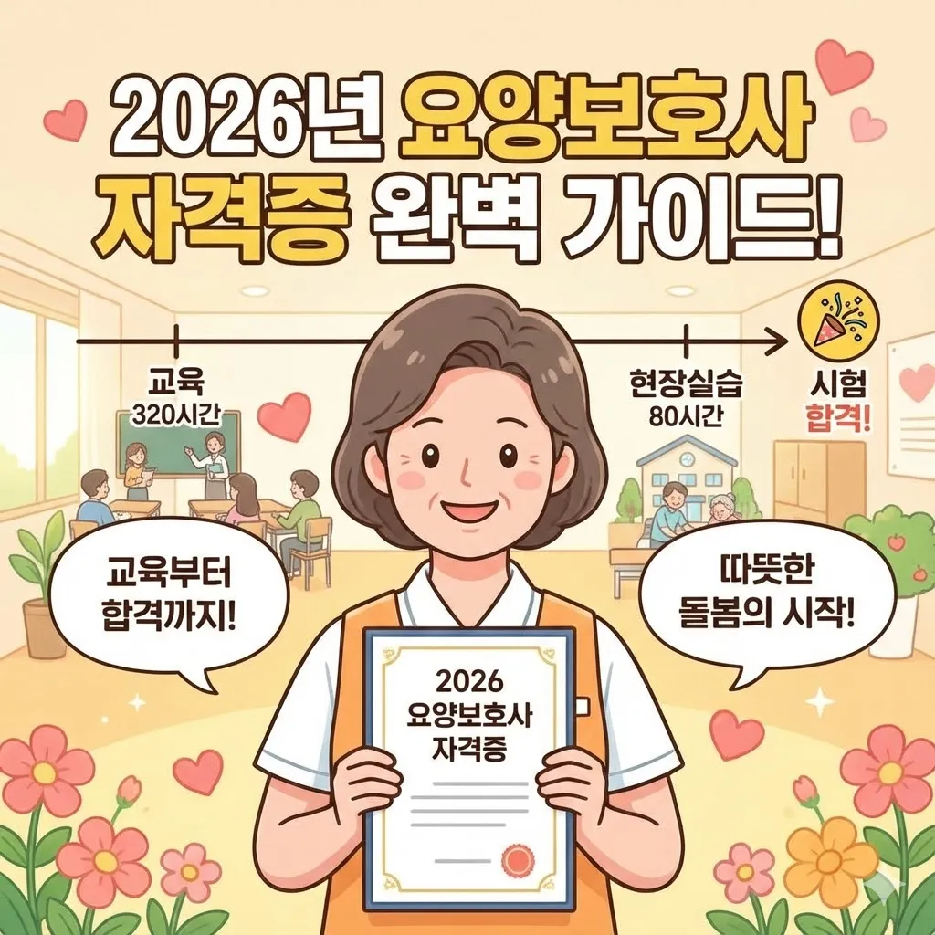 2026년 요양보호사 자격증 취득방법, 교육 시간부터 시험 합격까지 완벽 가이드