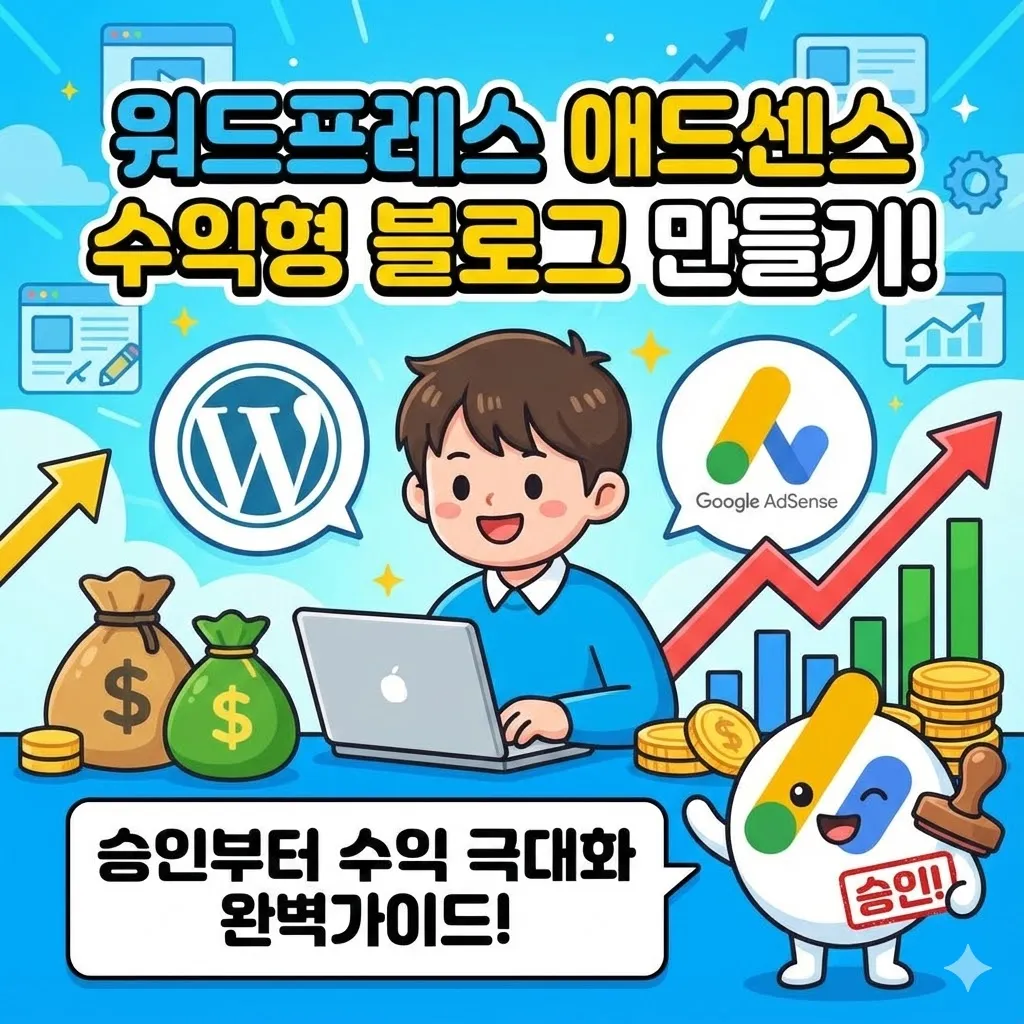 워드프레스 애드센스 수익형 블로그 만들기, 승인부터 수익 극대화까지 완벽 가이드