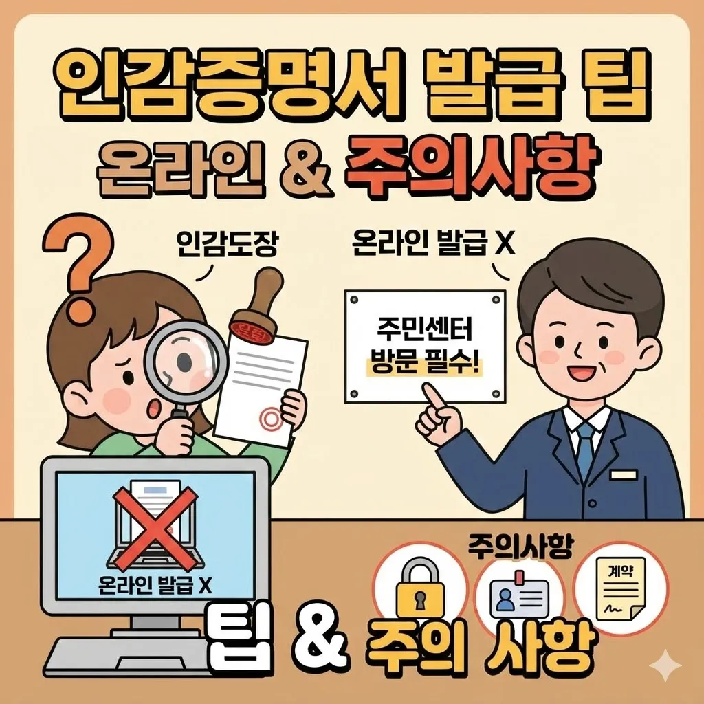 인감증명서 발급 방법과 꼭 알아야 할 주의사항, 온라인 발급 가능할까?