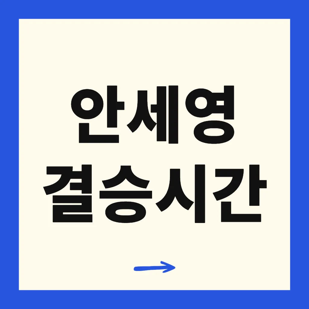 안세영 결승시간